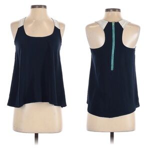 Aqua Sleeveless Zip Up Back Tank | SIZE XS